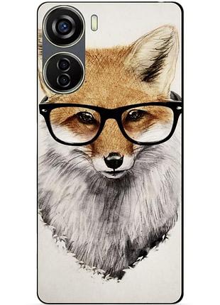 Силіконовий чохол бампер для zte blade v40 design з малюнком лиса