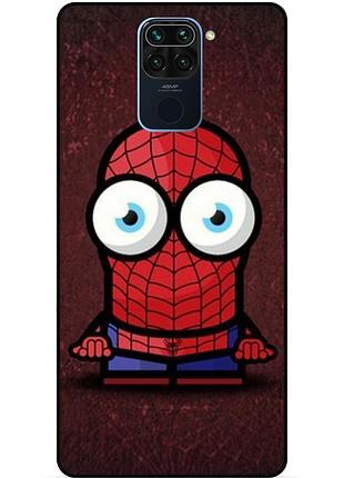 Силіконовий бампер чохол для xiaomi redmi note 9 з малюнком міньйон людина-павук spider man