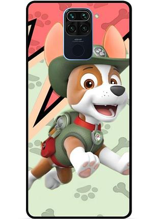 Чехол силиконовый для xiaomi redmi note 9 с рисунком трекер щенячий патруль