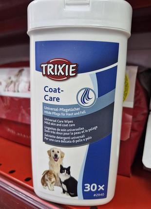 Універсальні гігієнічні серветки trixie для догляду за шерстю та шкірою домашніх тварин. серветки для собак