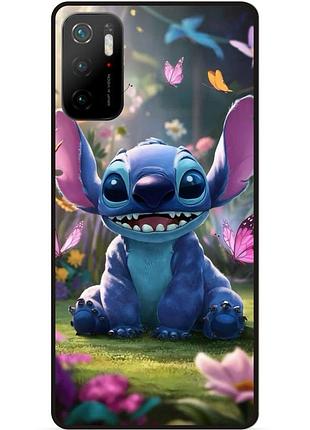 Силиконовый бампер чехол для xiaomi poco m3 pro стич и лило stitch