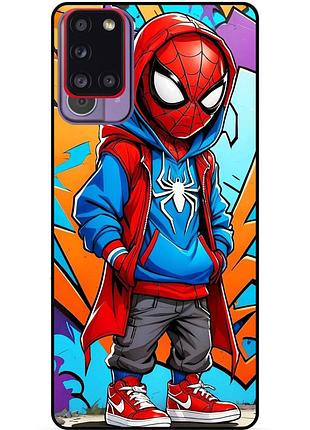 Силіконовий бампер чохол для samsung m30s з малюнком spider man marvel человек паук