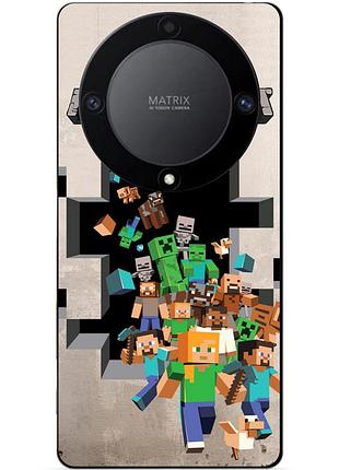 Силіконовий чохол бампер для huawei honor magic 6 lite з картинкою minecraft майнкрафт