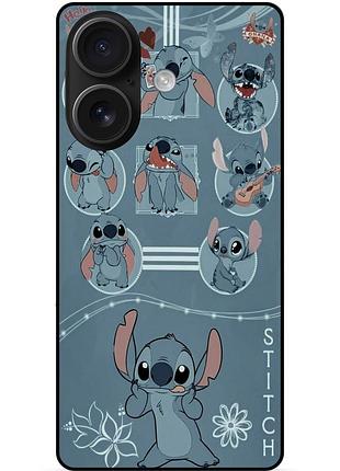 Чехол силиконовый бампер для iphone 16 с картинкой стич stitch