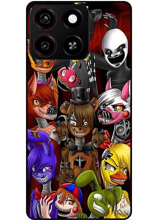 Чехол силиконовый бампер для zte blade a35 с рисунком freddy аниматроники фредди