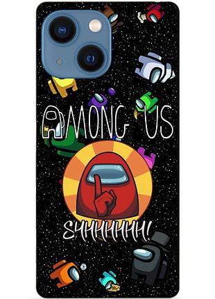 Силіконовий чохол бампер для iphone 15 plus з малюнком among us амонг ас