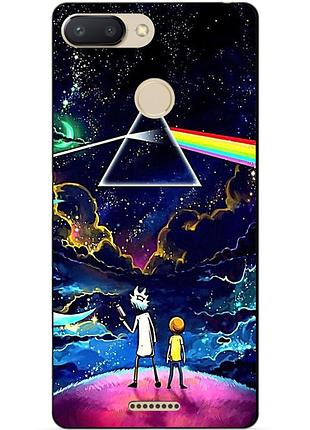 Силиконовый бампер чехол для xiaomi redmi 6 с рисунком рик и морти rick and morty