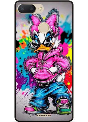 Силіконовий бампер чохол для xiaomi redmi 6 з малюнком daisy duck marvel дейзи дак