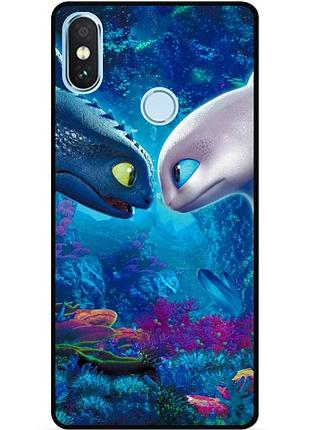 Чехол силиконовый для xiaomi redmi note 6 pro с рисунком как приручить дракона dragon