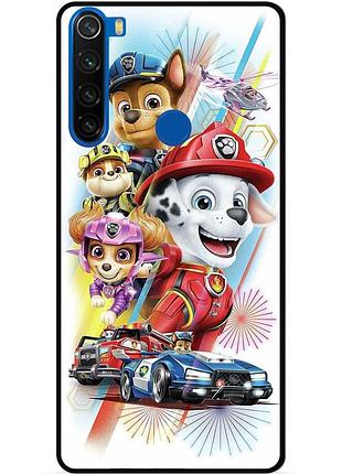 Силиконовый чехол бампер для xiaomi redmi note 8t щенячий патруль