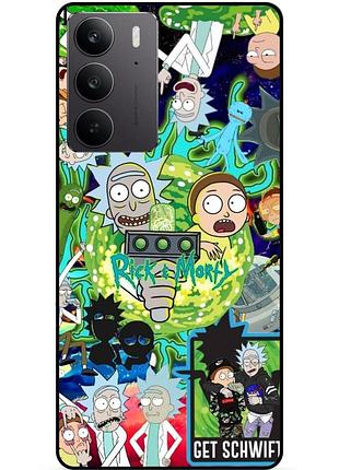 Силіконовий чохол бампер для realme c75 з малюнком rick and morty рік і морті