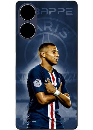 Силиконовый бампер чехол для oppo a60 с рисунком мбаппе псж mbappe