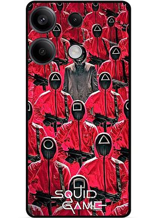 Силиконовый чехол бампер для infinix note 40 pro (x6850) с рисунком игра в кальмара 4
