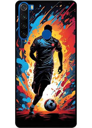 Силіконовий чохол бампер для xiaomi redmi note 8t з малюнком футбол мяч
