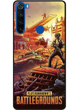 Силіконовий чохол бампер для xiaomi redmi note 8t з малюнком pubg пабг