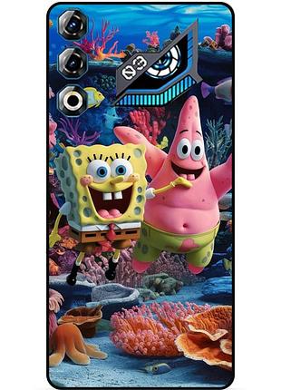 Силиконовый бампер чехол для zte nubia neo 3 gt 5g с рисунком sponge bob губка боб