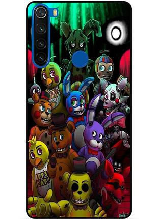 Силиконовый бампер чехол для xiaomi redmi note 8t с рисунком freddy фредди аниматроники