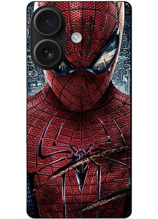 Чехол силиконовый бампер для iphone 16 человек паук spider man