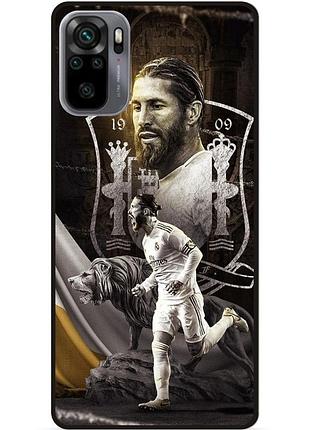 Чехол силиконовый бампер для xiaomi redmi note 10s с рисунком sergio ramos серхио рамос real