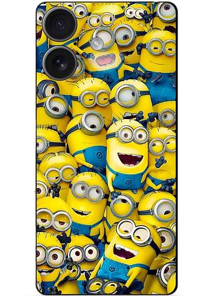 Силиконовый бампер чехол для iphone 17 с рисунком миньоны minion