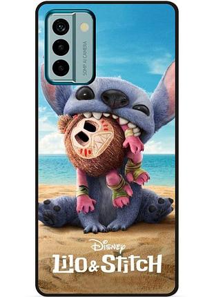 Силиконовый чехол бампер для nokia g11 лило и стич stitch