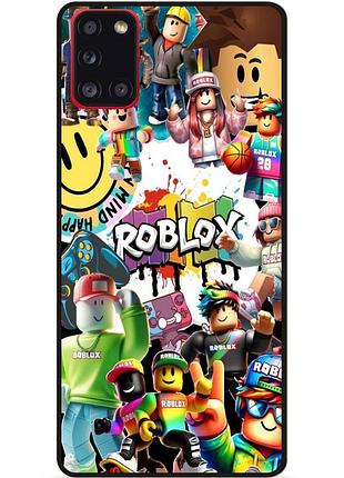 Силіконовий чохол бампер для samsung a02s з малюнком роблокс roblox