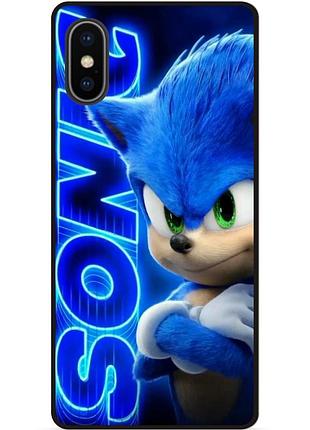Силиконовый чехол бампер для iphone xr соник sonik