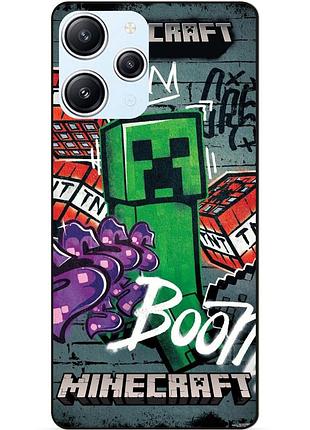 Силіконовий чохол бампер для xiaomi redmi 12 з малюнком майнкрафт minecraft