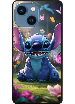 Силиконовый бампер чехол для iphone 13 стич и лило stitch