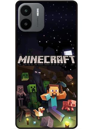 Силиконовый чехол бампер для xiaomi redmi a2 игра майнкрафт minecraft