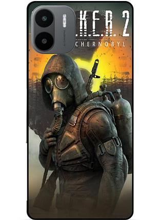 Силиконовый чехол бампер для xiaomi redmi a2 с картинкой stalker сталкер
