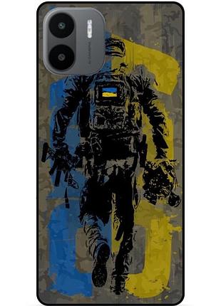 Силиконовый бампер чехол для xiaomi redmi a2 с рисунком зсу украина боец