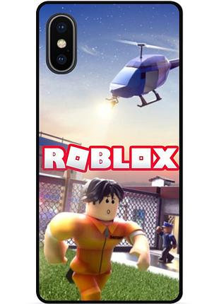 Силіконовий чохол бампер для iphone xs max з картинкою roblox роблокс
