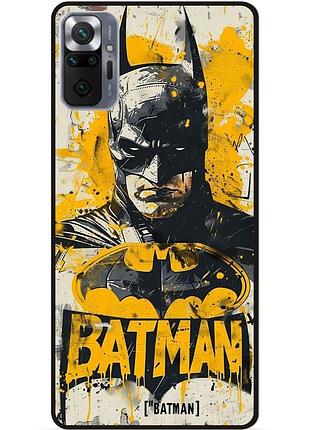 Чехол силиконовый бампер для xiaomi redmi note 10 pro с рисунком batman dc бэтмен