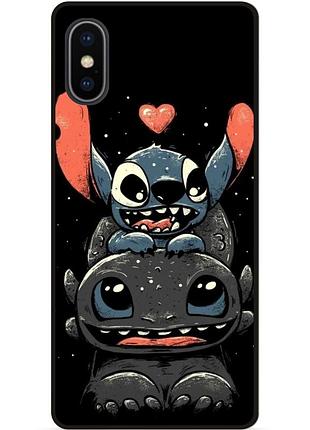 Силиконовый чехол бампер для iphone xr с рисунком стич stitch