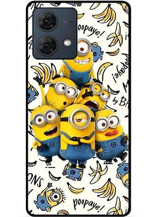 Силиконовый бампер чехол для motorola moto g84 с рисунком minion миньоны