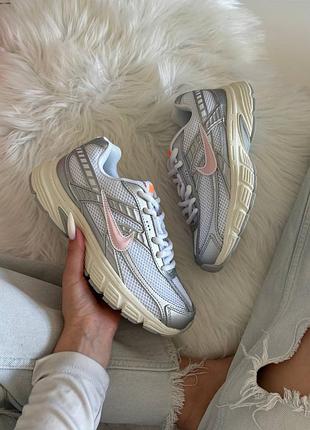 Кросівки nike initiator silver beige pink swoosh  арт 0413