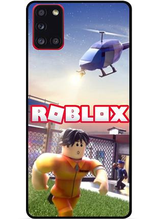 Силиконовый чехол бампер для samsung m51 с картинкой roblox роблокс