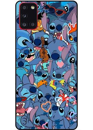 Силиконовый бампер чехол для samsung m51 с картинкой стич stitch