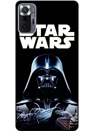 Силиконовый бампер чехол для xiaomi redmi note 10 pro с рисунком star wars звездные войны дарт вейдер