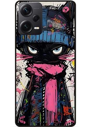Силіконовий бампер чохол для xiaomi redmi note 12 5g з малюнком кот аниме marvel