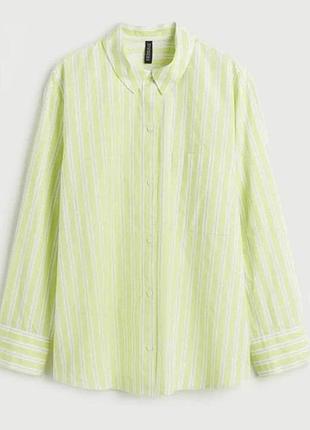 Сорочка h&m жіноча в смужку легка сорочка смугаста нова
