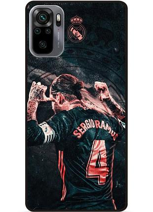 Силиконовый чехол бампер для xiaomi redmi note 10s с рисунком серхио рамос sergio ramos