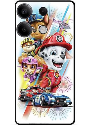 Силиконовый чехол бампер для infinix note 30 (x6833b) щенячий патруль