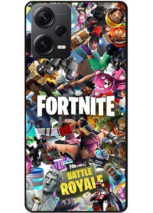 Силиконовый бампер чехол для xiaomi redmi note 12 pro plus с картинкой fortnite фортнайт