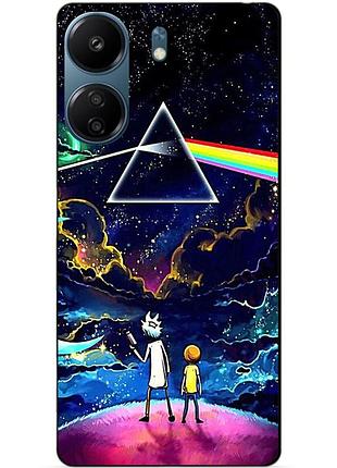 Силиконовый бампер чехол для xiaomi poco x7 pro с рисунком рик и морти rick and morty