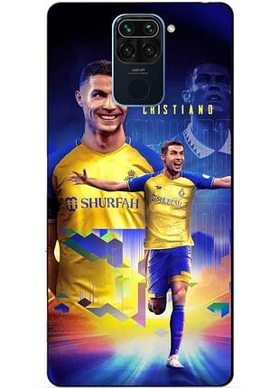 Силіконовий чохол бампер для xiaomi redmi note 9 з малюнком роналдо аль наср ronaldo