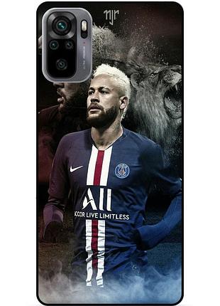 Силиконовый бампер чехол для xiaomi redmi note 10s с рисунком neymar неймар