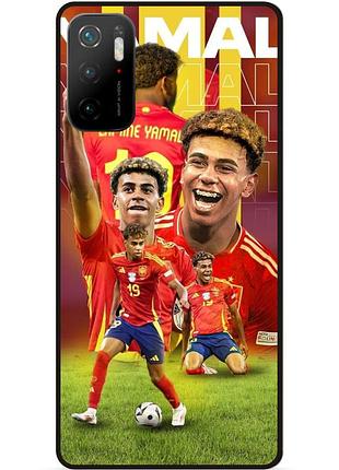Силіконовий чохол бампер для xiaomi poco m3 pro з малюнком ламин ямаль lamine yamal испания