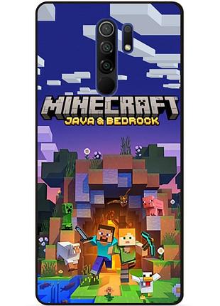 Силіконовий чохол бампер для xiaomi redmi 9 з картинкою майнкрафт minecraft